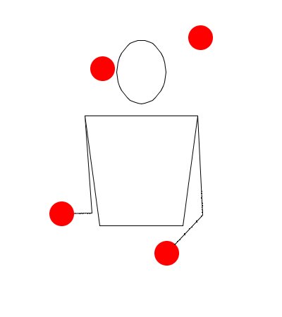 reverzná fontána - žonglérsky trik so 4 loptičkami